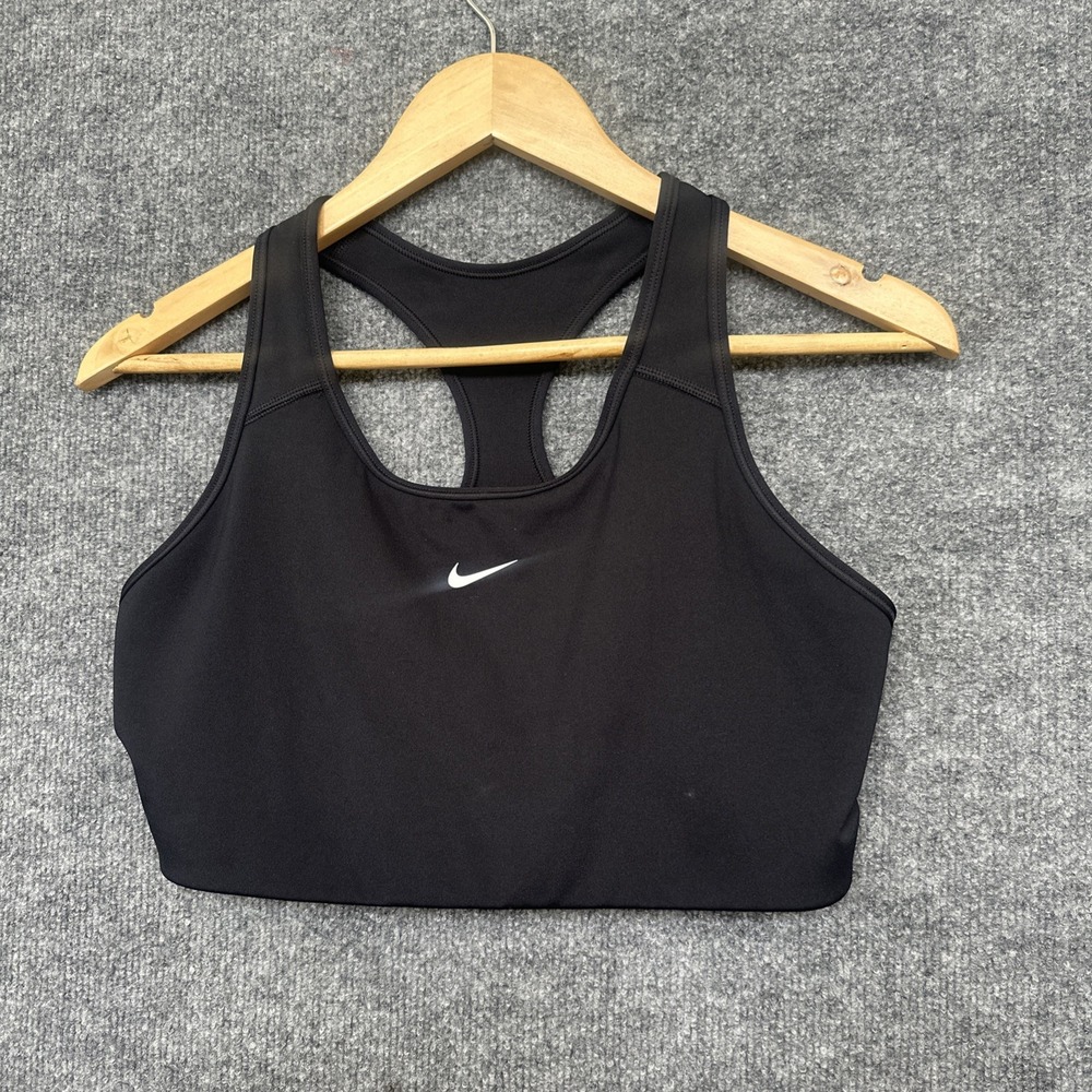 Nike Dri-Fit Black Racerback Sports Bra Size Large XL No Padding